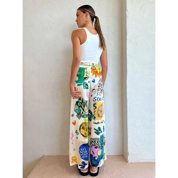 Alemais Soleil Silk Pants Ivory - Picture 4 of 12